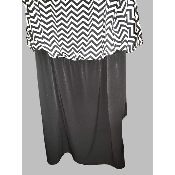 AGB Black and Tan Midi Dress with Half Sleeves - Picture 4 of 8